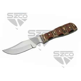 SZCO Stag and Wood Skinner Knife