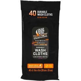Dead Down Wind BLACK Premium Field Wash Cloths