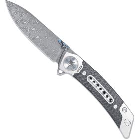 CobraTec Emperor Carbon Damascuss Drop Point Knife