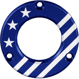 Axcel Driver Hubcap Blue w/Engraving