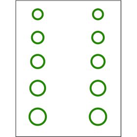Gunstar Mini Circles Target Reticle Set (Option: Green)