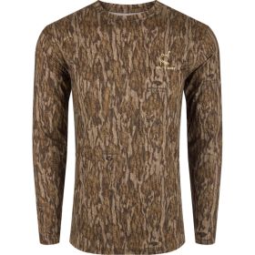 Drake Ol' Tom Performance Crew Camo Print LS (Option: MO Bottomland Large)