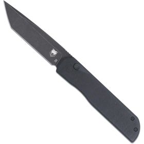 CobraTec Prowler G-10 Button Lock Tanto Bld Knife (Option: Folding Blade Black)