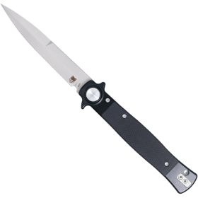 CobraTec Stiletto Button Lock G10 Knife (Option: Folding Blade Black/Satin)