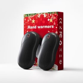 Rechargeable Hand Warmers 2-Pack, Portable Pocket Size, 3 Heat Settings Magnetic, Outdoor Electric Hand Warmers, Hunting, Golfing, Camping, Warm (Color: Black)